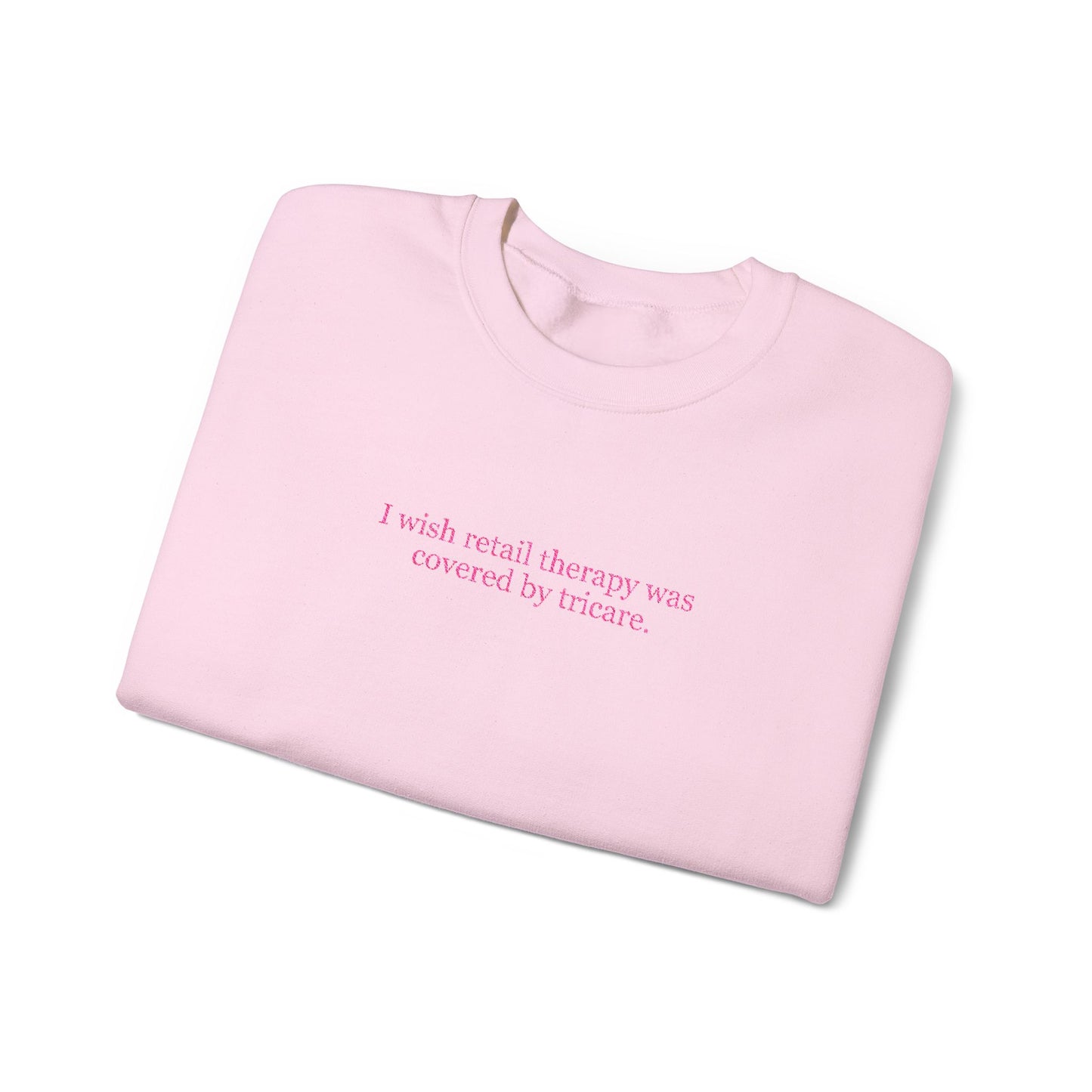 Retail Therapy Embroidered Crewneck
