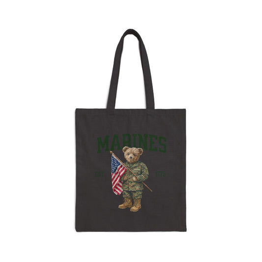 Patriotic Marines Bear Tote Bag