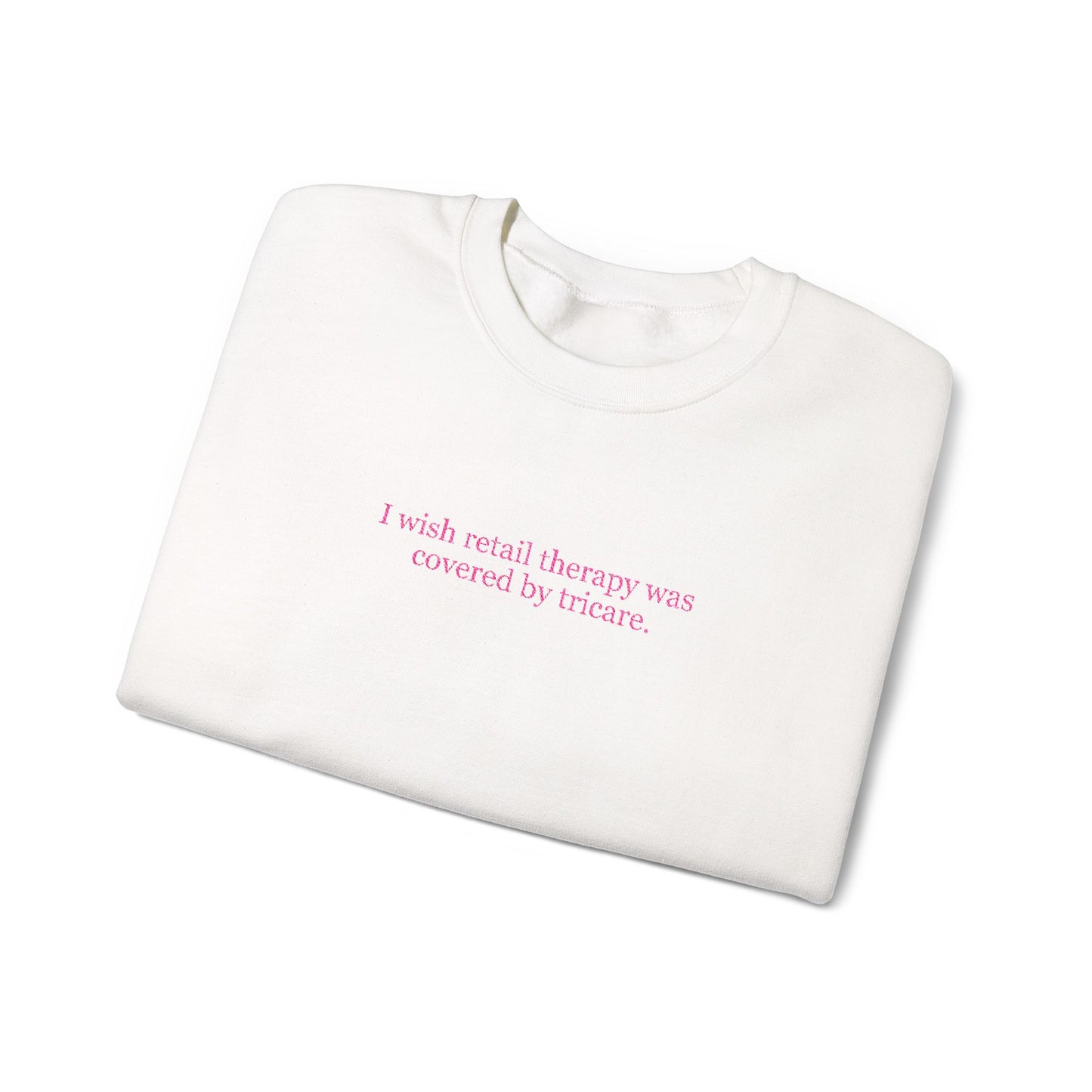 Retail Therapy Embroidered Crewneck