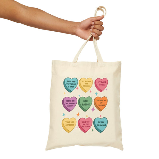 Candy Hearts Tote Bag