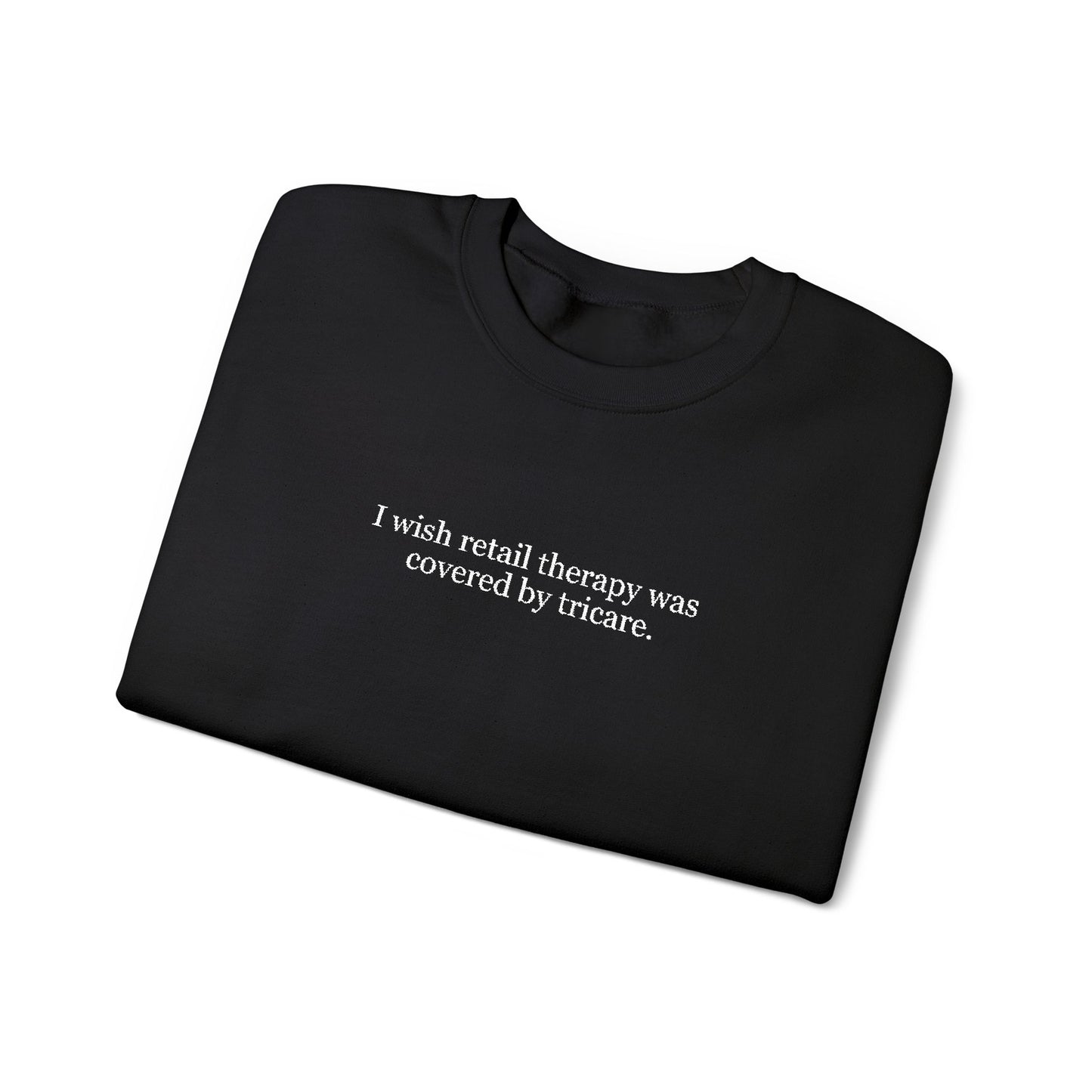 Retail Therapy Embroidered Crewneck