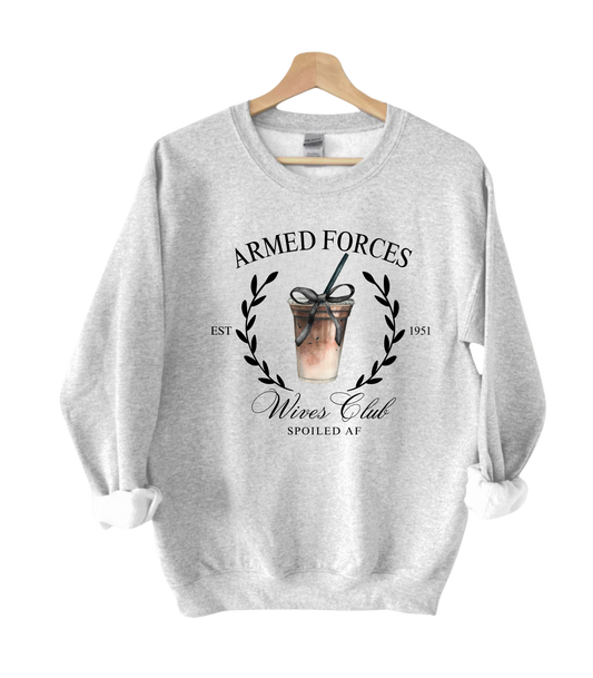 Armed Forces Wives Club Crewneck (Black Design)