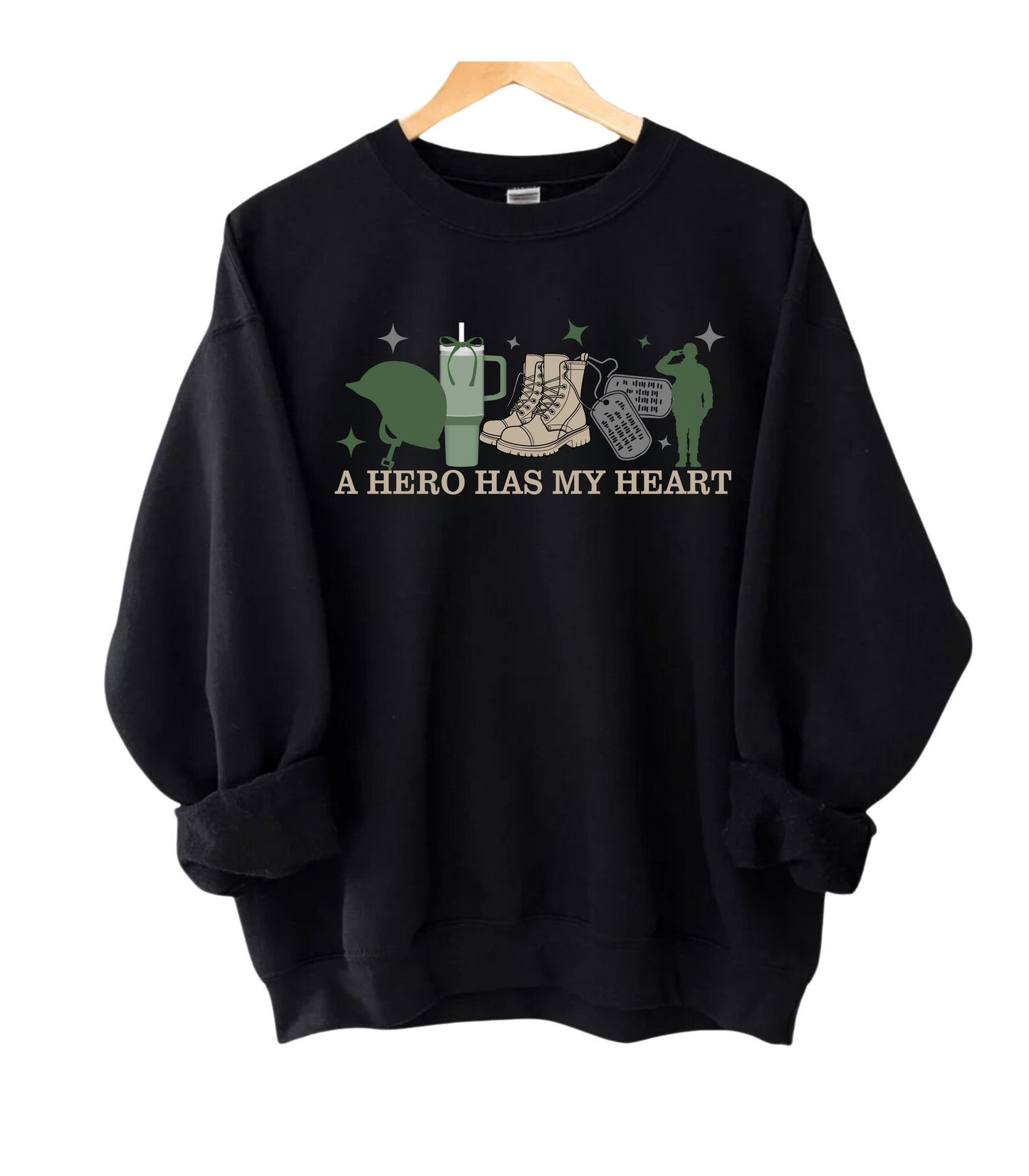 A Hero Has My Heart Crewneck