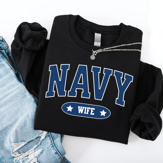 Varsity Navy Crewneck
