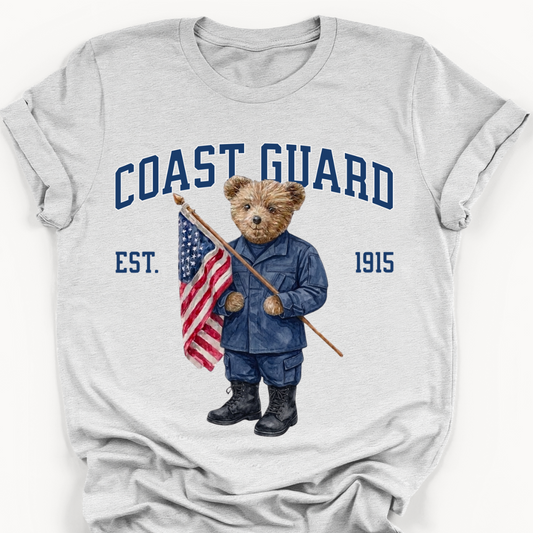 Patriotic Coast Guard Bear Tee