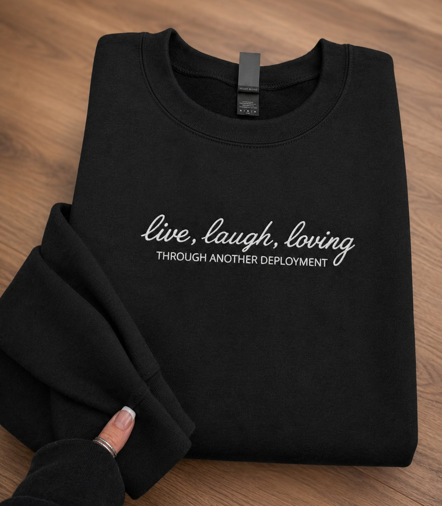 Live Laugh Love Embroidered Sweatshirt