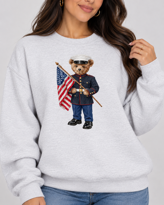 Marine Dress Bear Crewneck