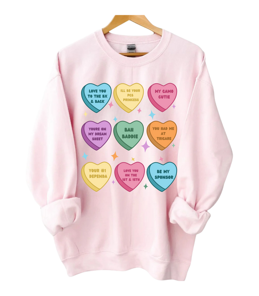 Candy Hearts Crewneck