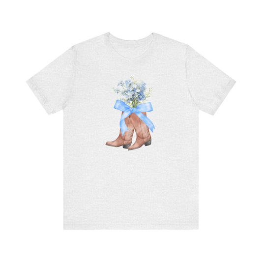 Blue Coquette Boots Tee