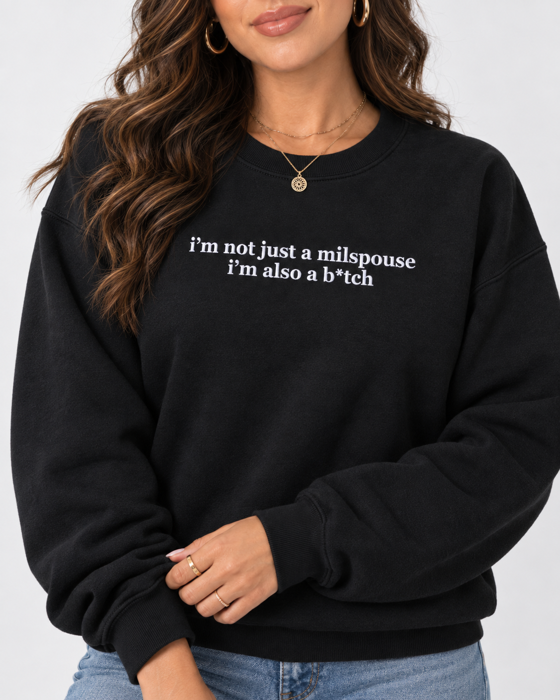 Also a B*tch Embroidered Crewneck