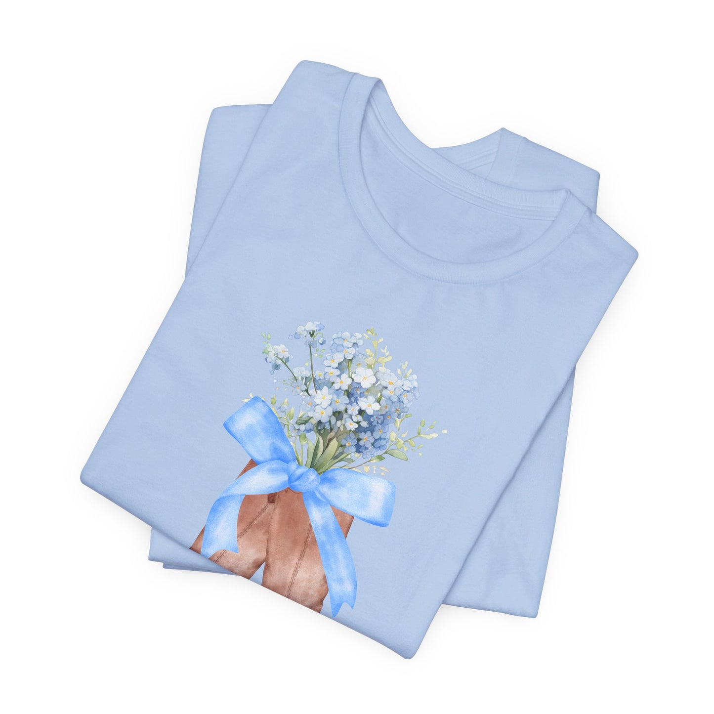 Blue Coquette Boots Tee