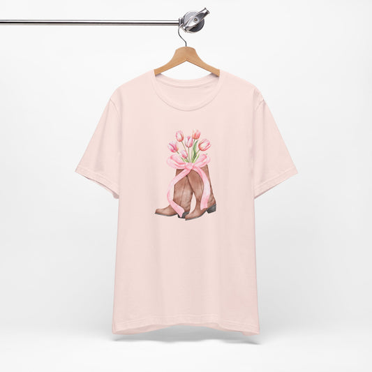 Pink Coquette Boots Tee