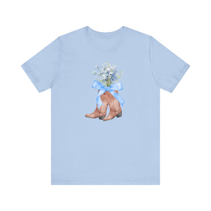 Blue Coquette Boots Tee