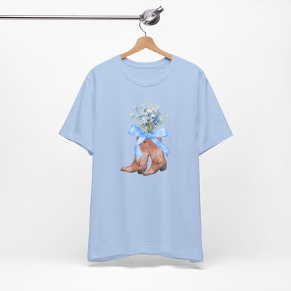 Blue Coquette Boots Tee