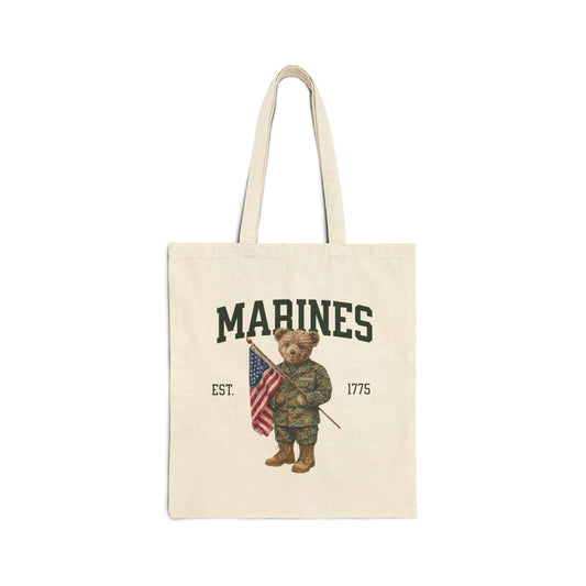 Patriotic Marines Bear Tote Bag