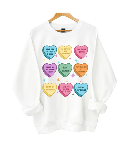 Candy Hearts Crewneck