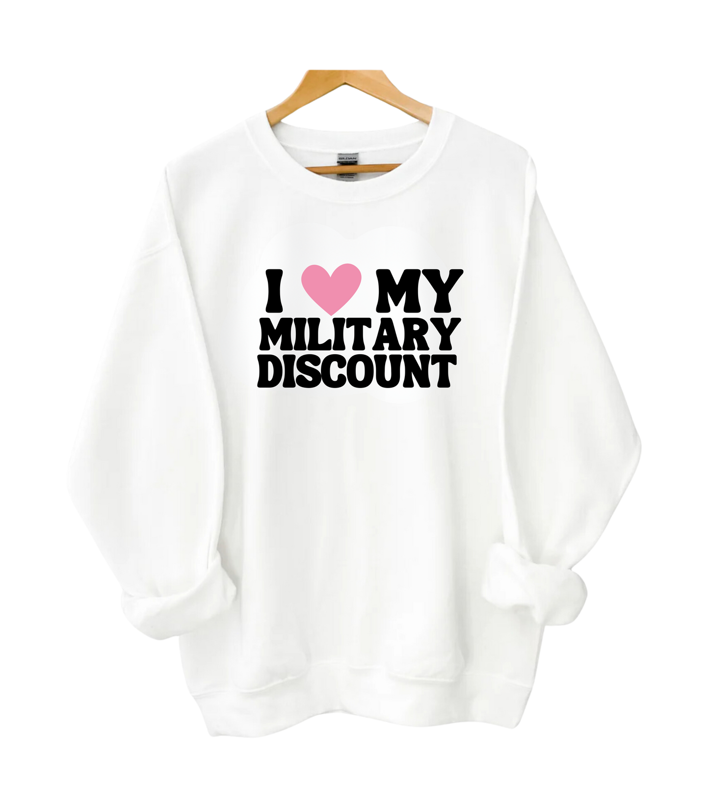 <3 My Military Discount Crewneck