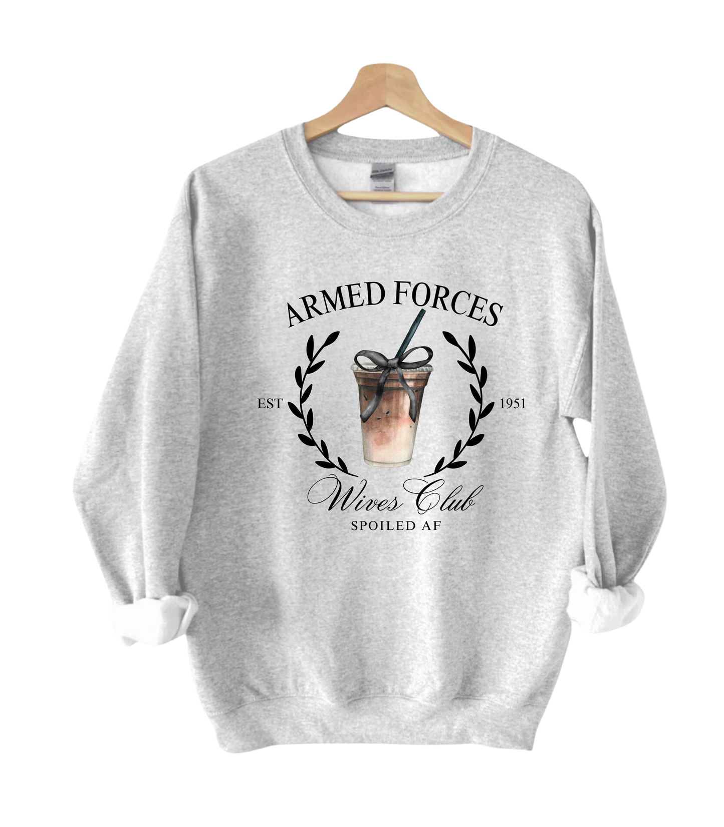 Armed Forces Wives Club Crewneck (Black Design)