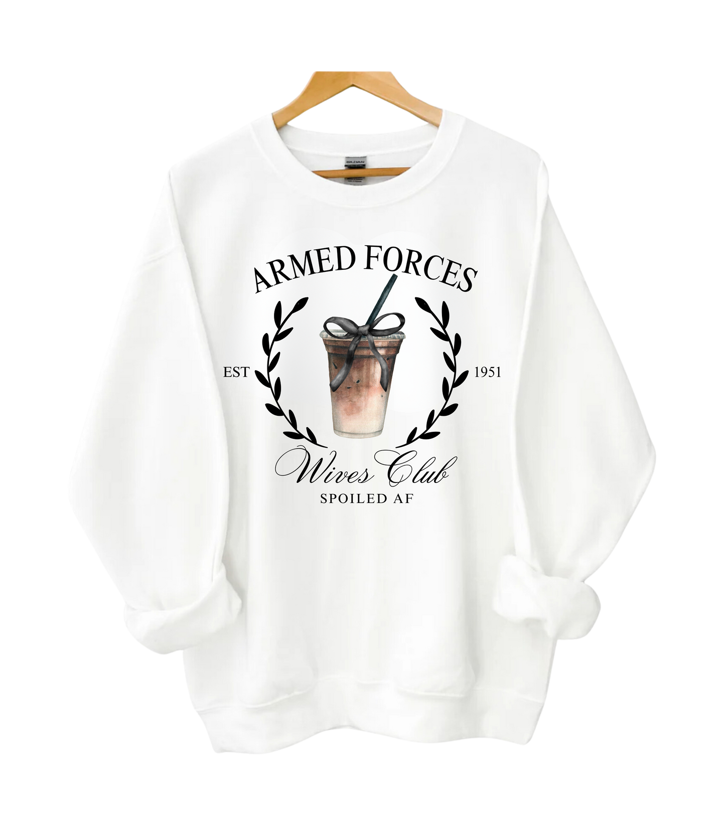 Armed Forces Wives Club Crewneck (Black Design)