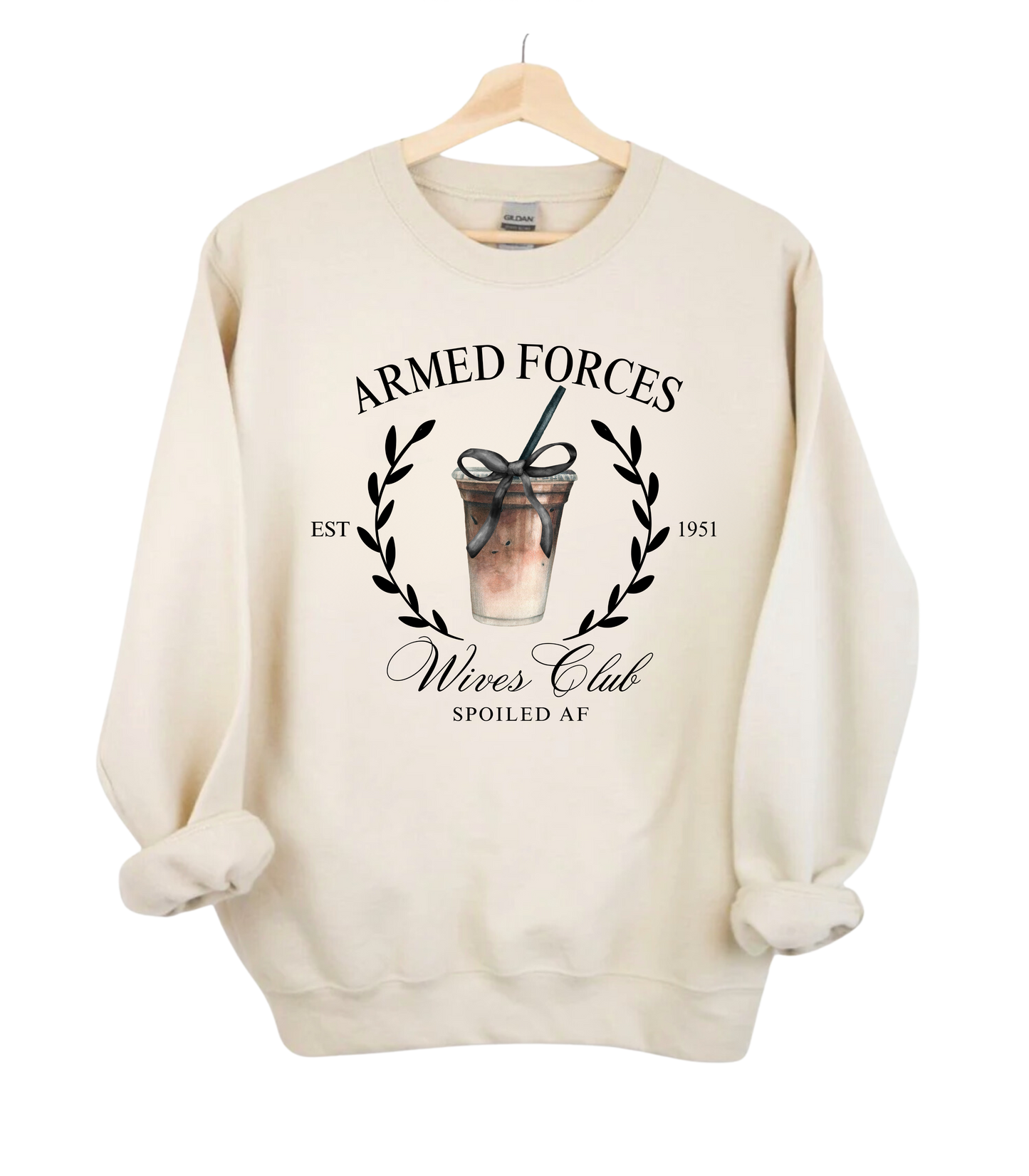 Armed Forces Wives Club Crewneck (Black Design)