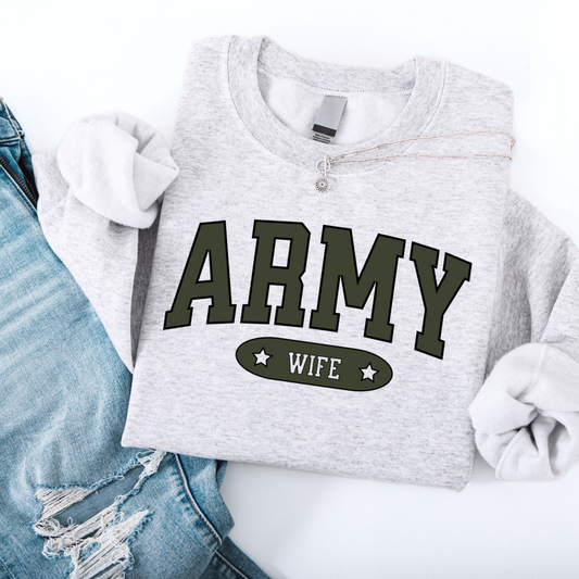 Varsity Army Crewneck