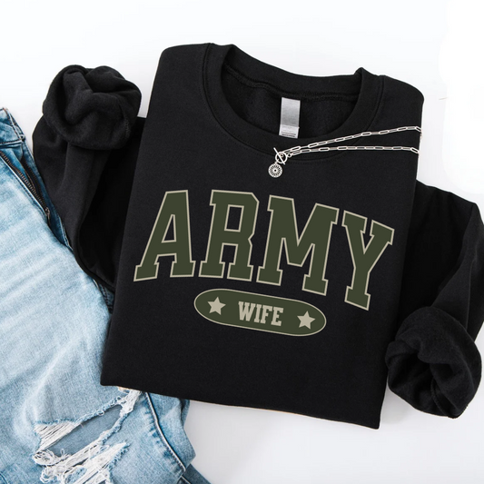 Varsity Army Crewneck