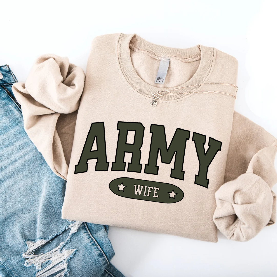 Varsity Army Crewneck