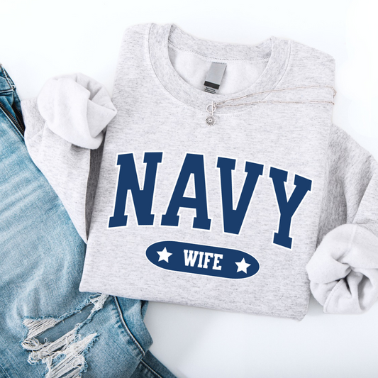 Varsity Navy Crewneck