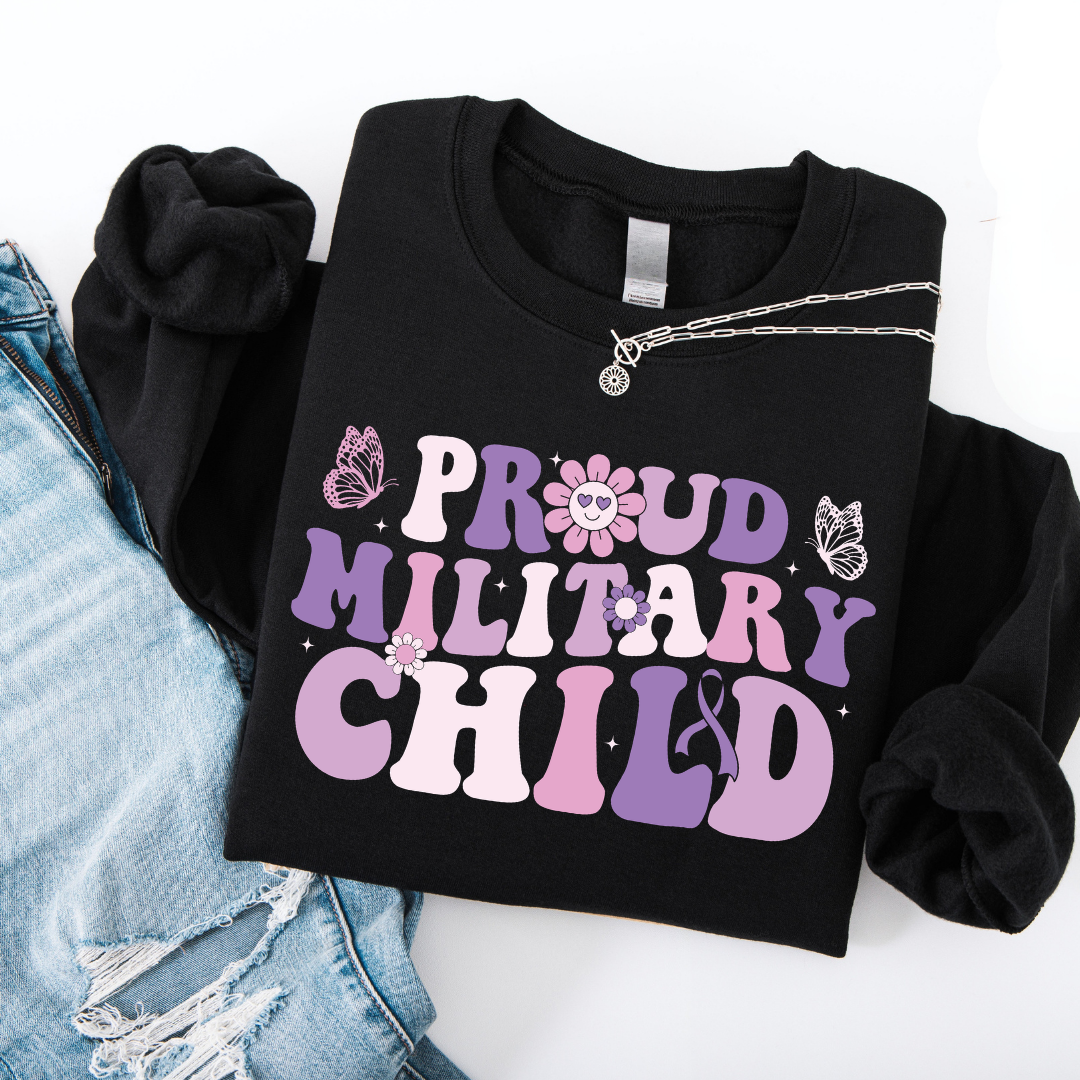 Proud Military Child Youth Crewneck