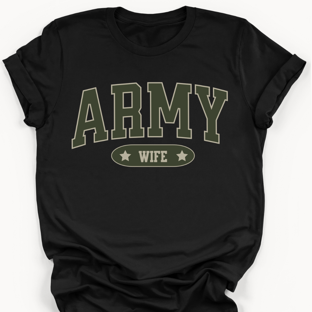 Varsity Soldier Wife Tee