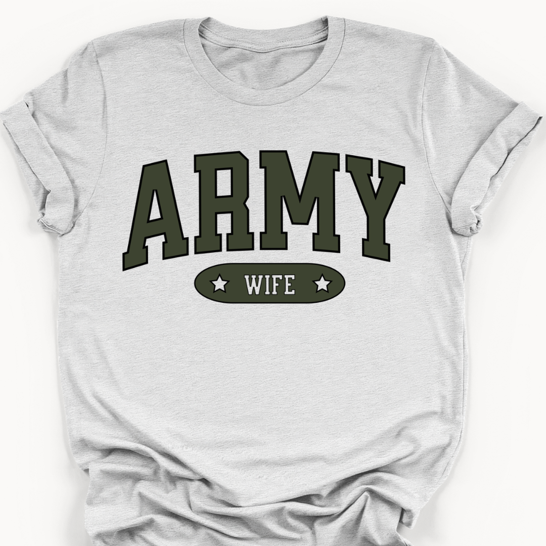 Varsity Soldier Wife Tee