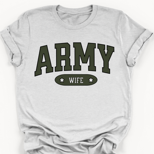 Varsity Soldier Wife Tee