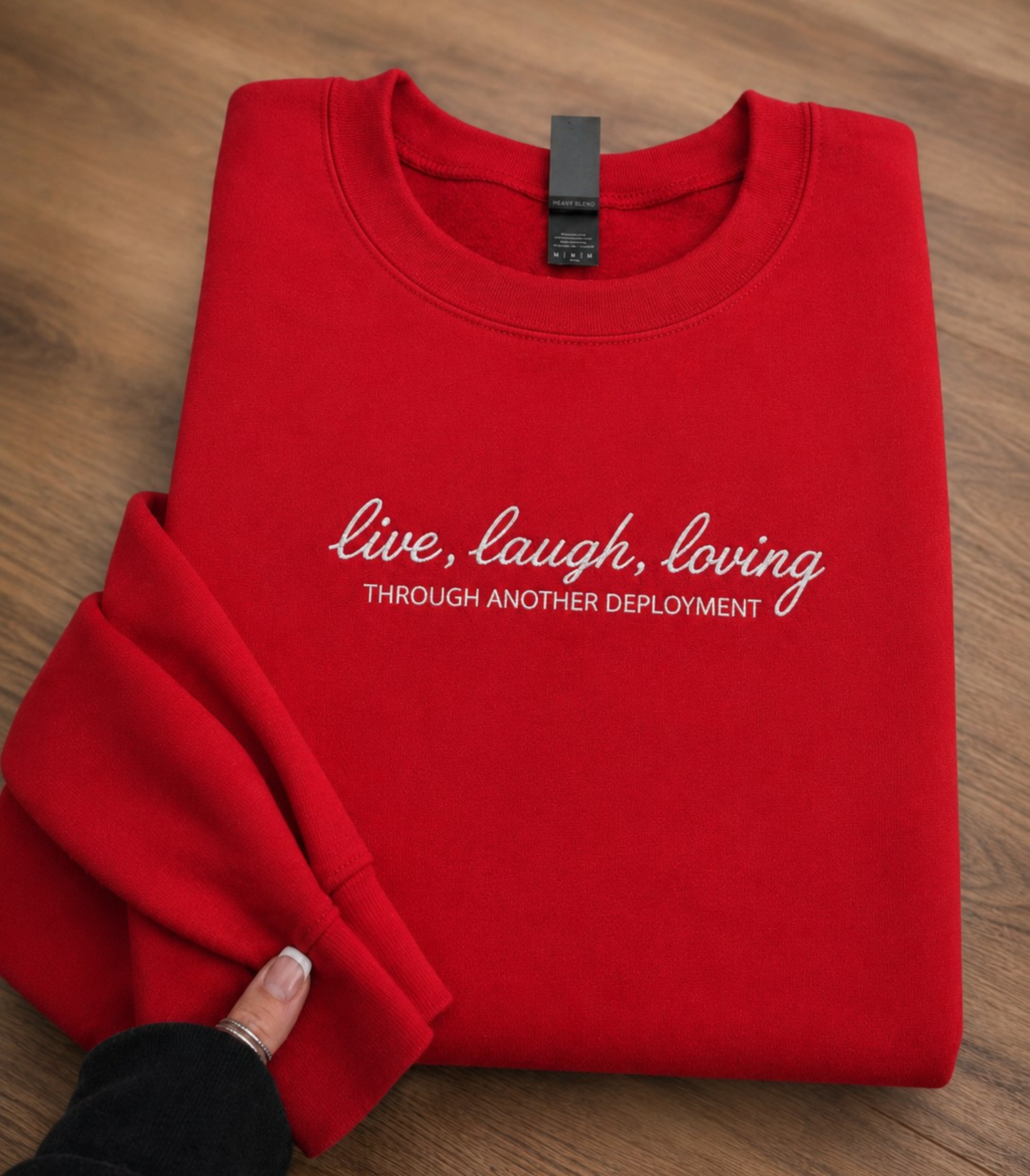Live Laugh Love Embroidered Sweatshirt
