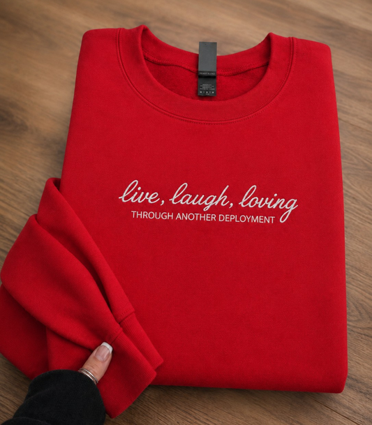 Live Laugh Love Embroidered Sweatshirt