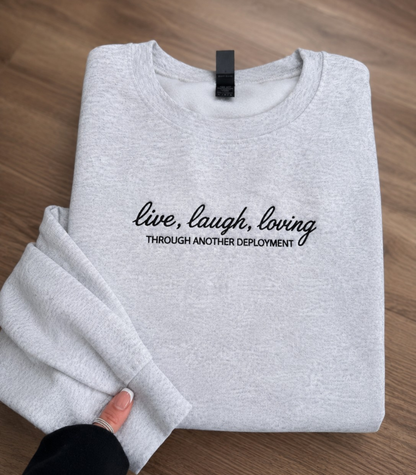 Live Laugh Love Embroidered Sweatshirt