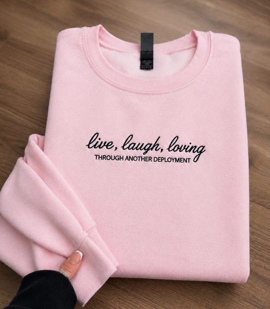 Live Laugh Love Embroidered Sweatshirt