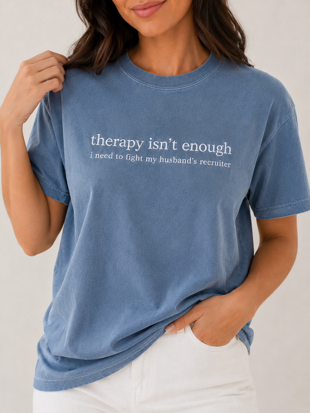 Therapy Isn't Enough Embroidered Tee
