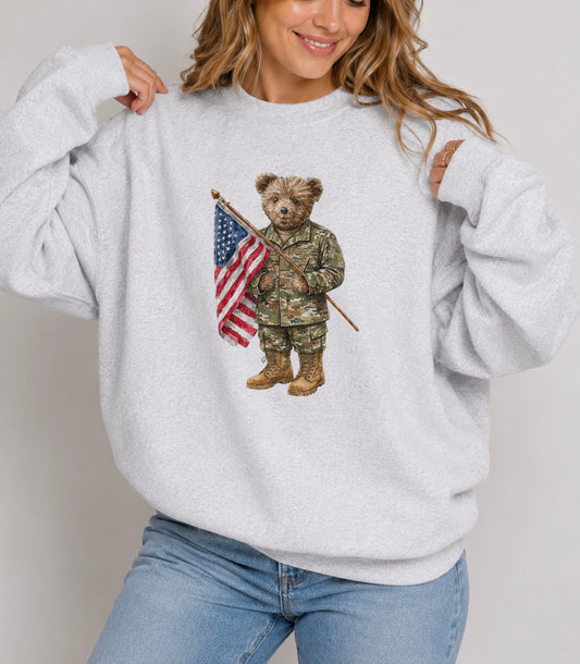 Camo Bear Crewneck