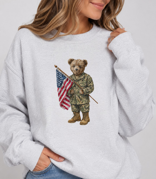 Navy Bear Crewneck
