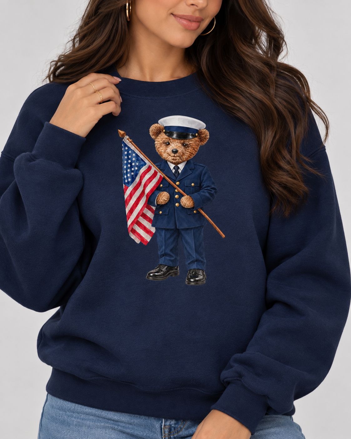 Coastie Dress Bear Crewneck