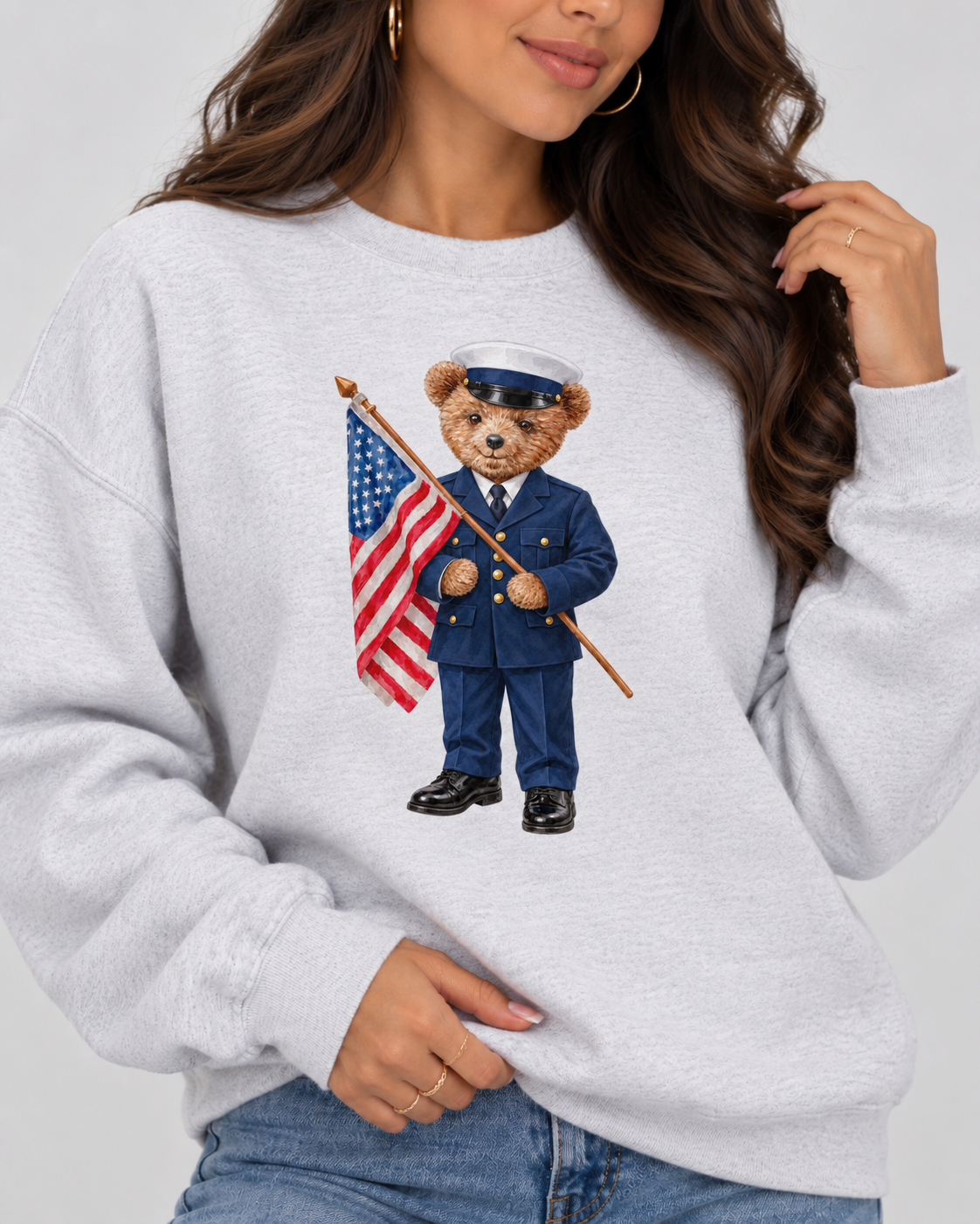 Coastie Dress Bear Crewneck