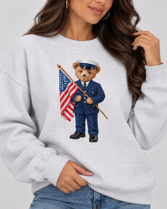 Coastie Dress Bear Crewneck