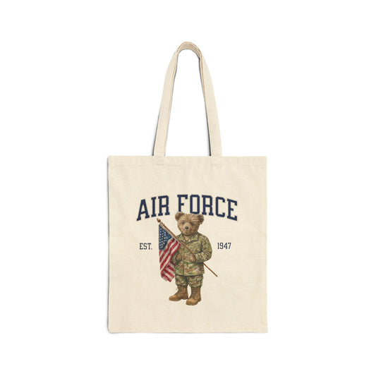 Patriotic Airforce Bear Tote Bag