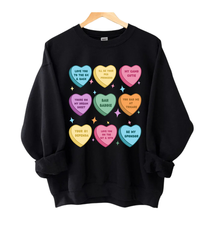 Candy Hearts Crewneck