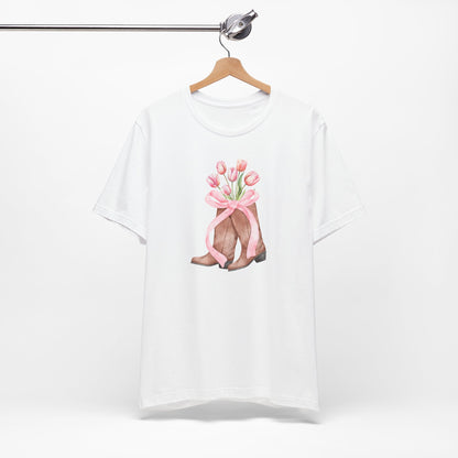 Pink Coquette Boots Tee