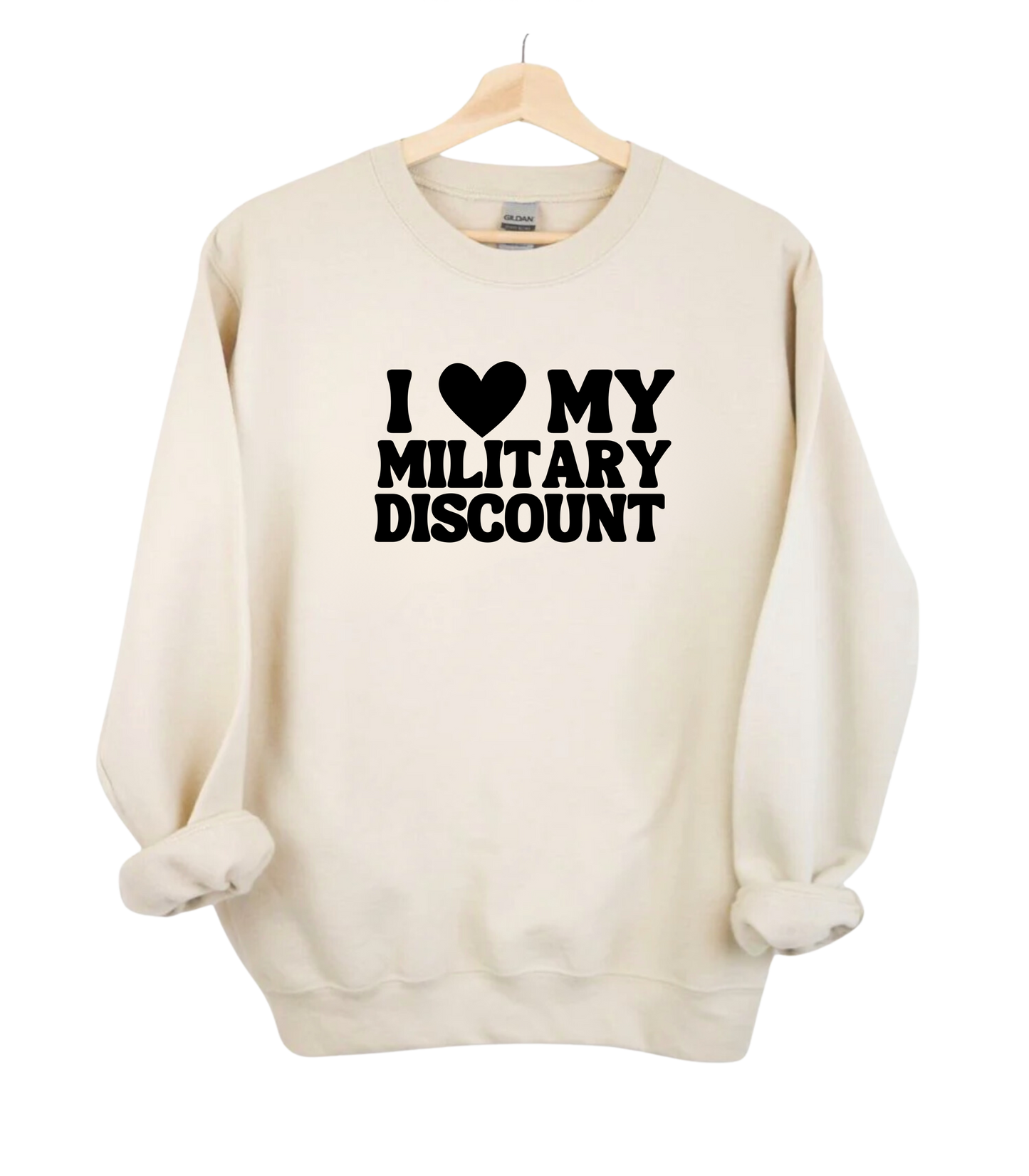 <3 My Military Discount Crewneck