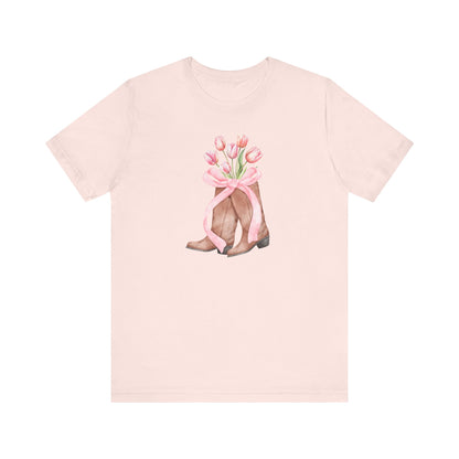 Pink Coquette Boots Tee