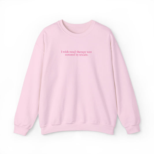 Retail Therapy Embroidered Crewneck