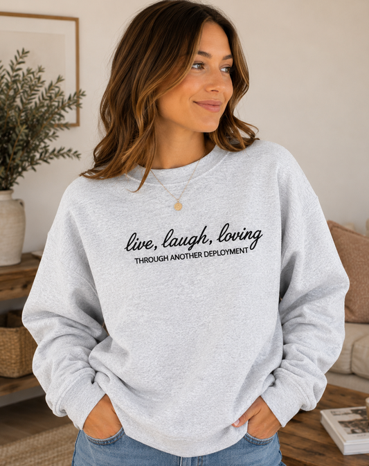 Live Laugh Love Embroidered Sweatshirt