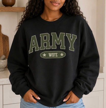 Varsity Army Crewneck